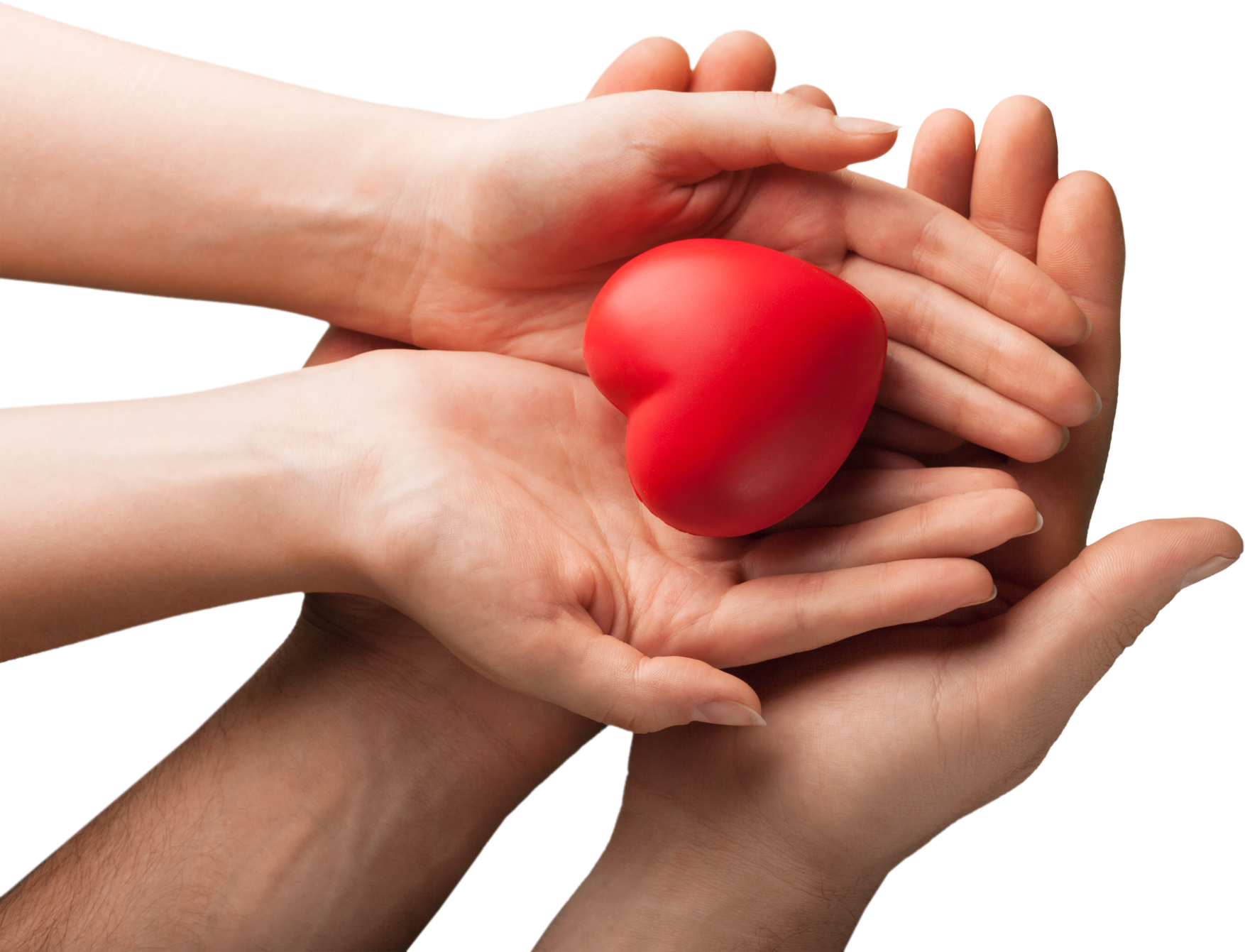 Man and Woman Holding Red Heart